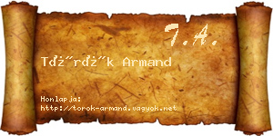 Török Armand névjegykártya